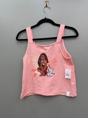 Disney Moana 2 Pink Gauze Tank Top NWT Girls 10/12
